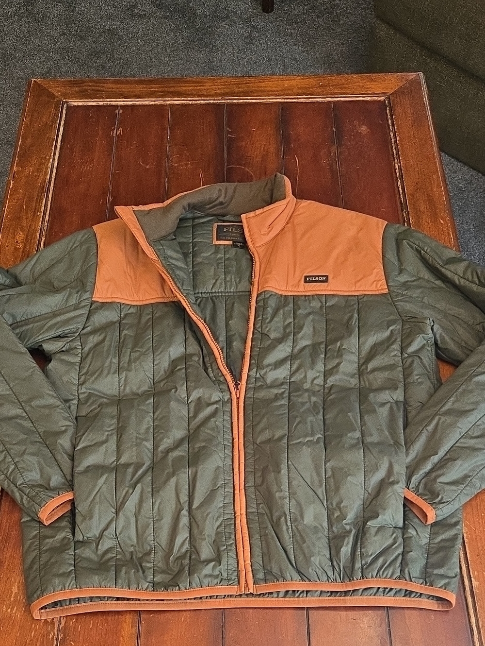 Filson Olive Quilted Insulated Puffer Jacket